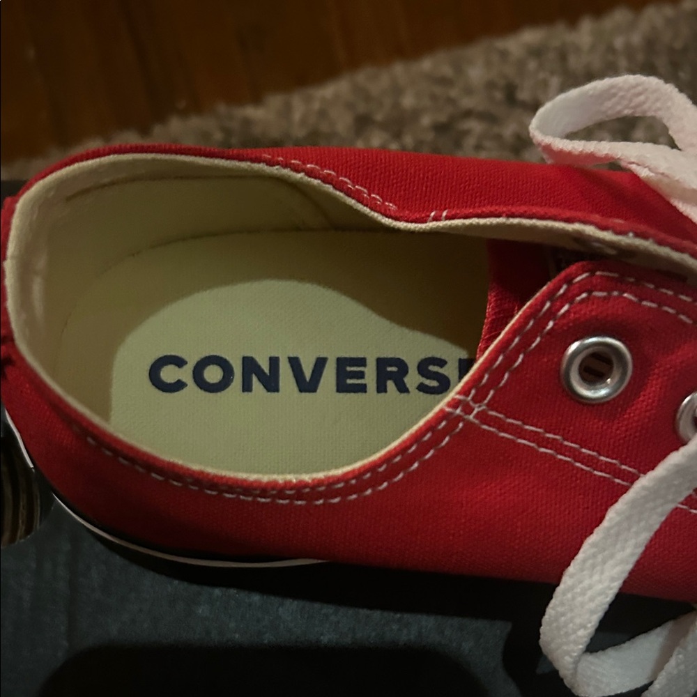 Converse Women Red and White Sneakers - Picture 5 of 7